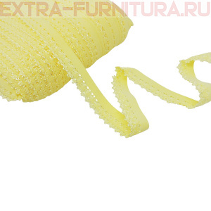 Резинка ажурная 12мм, арт.TBY-108 цв.пастельно-желтый (уп.100м)