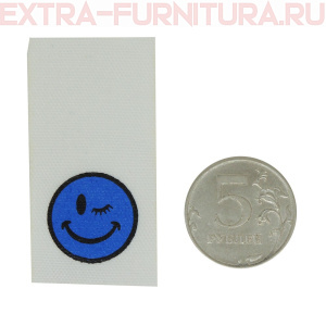 Нашивка Смайл цв.синий *