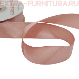 Лента атласная 24 мм цв 189 коричневый рул. 27,42м