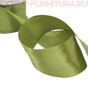 Лента атласная 50 мм цв.135 олива рул.27,42м