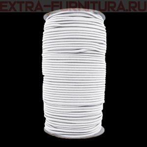 Резинка шляпная 3мм цв. белый (уп.100м) Резинка шляпная 3мм цв. белый (уп.100м)