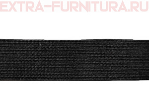 Резинка вязаная, 40мм (+/-2мм), цв.черный (уп.-50м*6 уп)