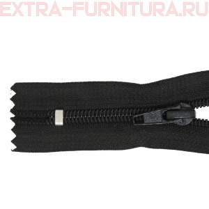 Молния Спираль неразъёмная Т5, дл.22 см, цв. 322 черный