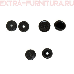 Кнопка NEWSTAR пластиковая 12,5мм, цв.черный (уп.1000 шт)