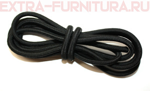 Резинка шляпная 4мм цв. черный (уп.100м)