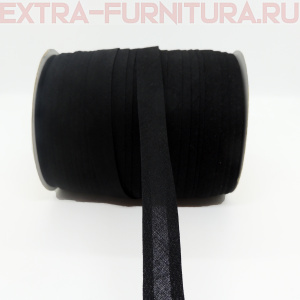 Косая бейка х/б 20 мм 132м черный 365