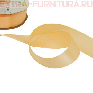 Лента атласная 24 мм цв 033 персик рул. 27,42м