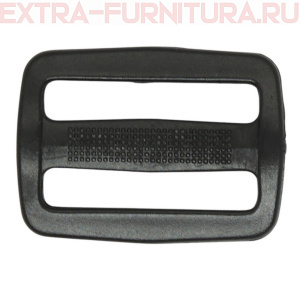 Пряжка  2-х щелевая 40 мм, цв. черный, арт.А3 (уп. 500 шт)