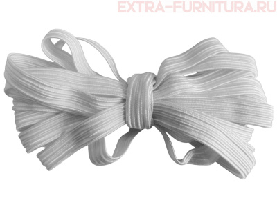 Резинка плетельная 7 мм, белая (уп. 30*100м) (тип А)