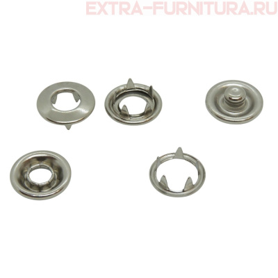 Кнопка трикотажная 10,5мм полукрышка, цв.никель (уп.1440шт)