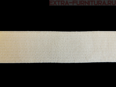 Резинка вязаная, 50мм (+/-3мм), цв.белый (уп.-50м*7 уп) Б