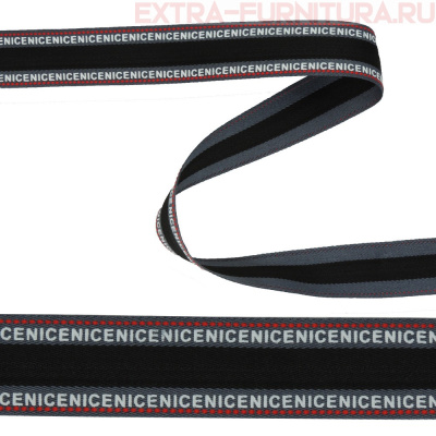 Тесьма Nice шир.25мм цв.черный (уп.43м)