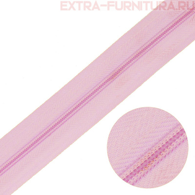 Молния рулонная спираль тип Т3, цв.134 розовый, пл.8,3 гр/м