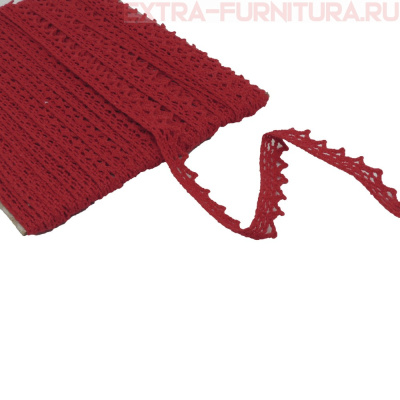 Тесьма вязаная арт.TBY-5036.31 шир.10мм, цв.31 красный, уп.10м