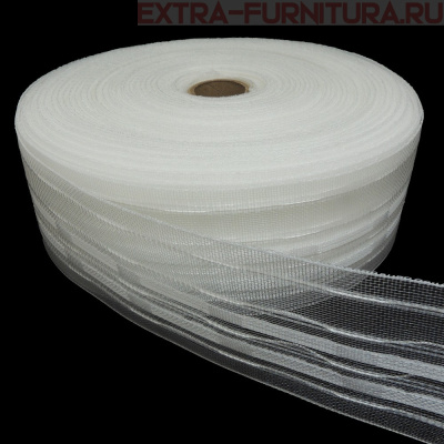 Лента шторная шир.60мм арт.607-0 органза, уп.50м*30уп.