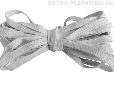 Резинка-вздержка 8 мм, белая (уп. 300*10м) (тип А)