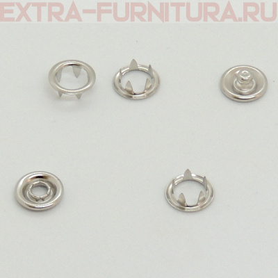 Кнопка рубашечная 9,5мм кольцо, цв. никель (уп.1440шт) Buttoni